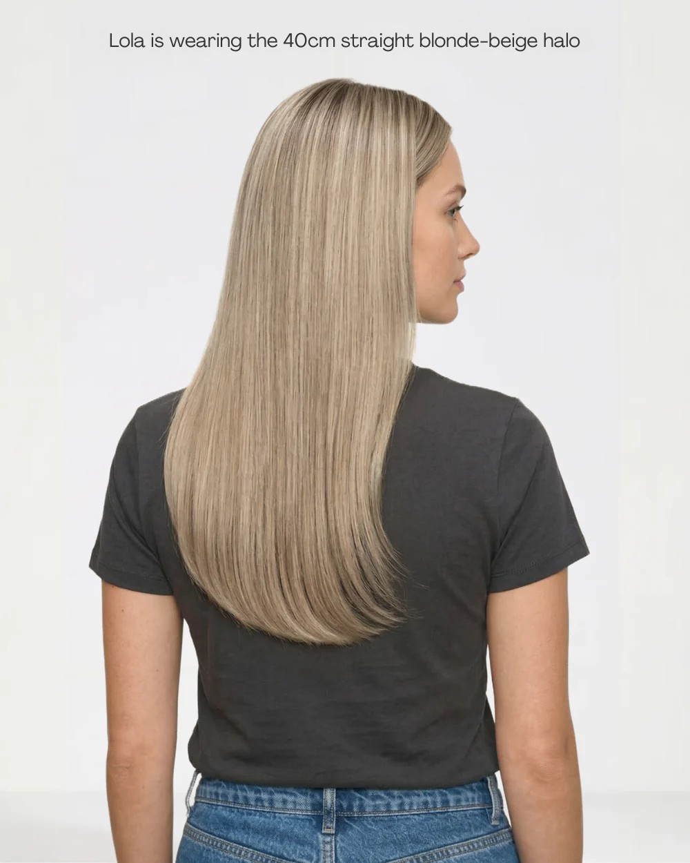 Halo Straight Hair Extensions - Beige Blonde