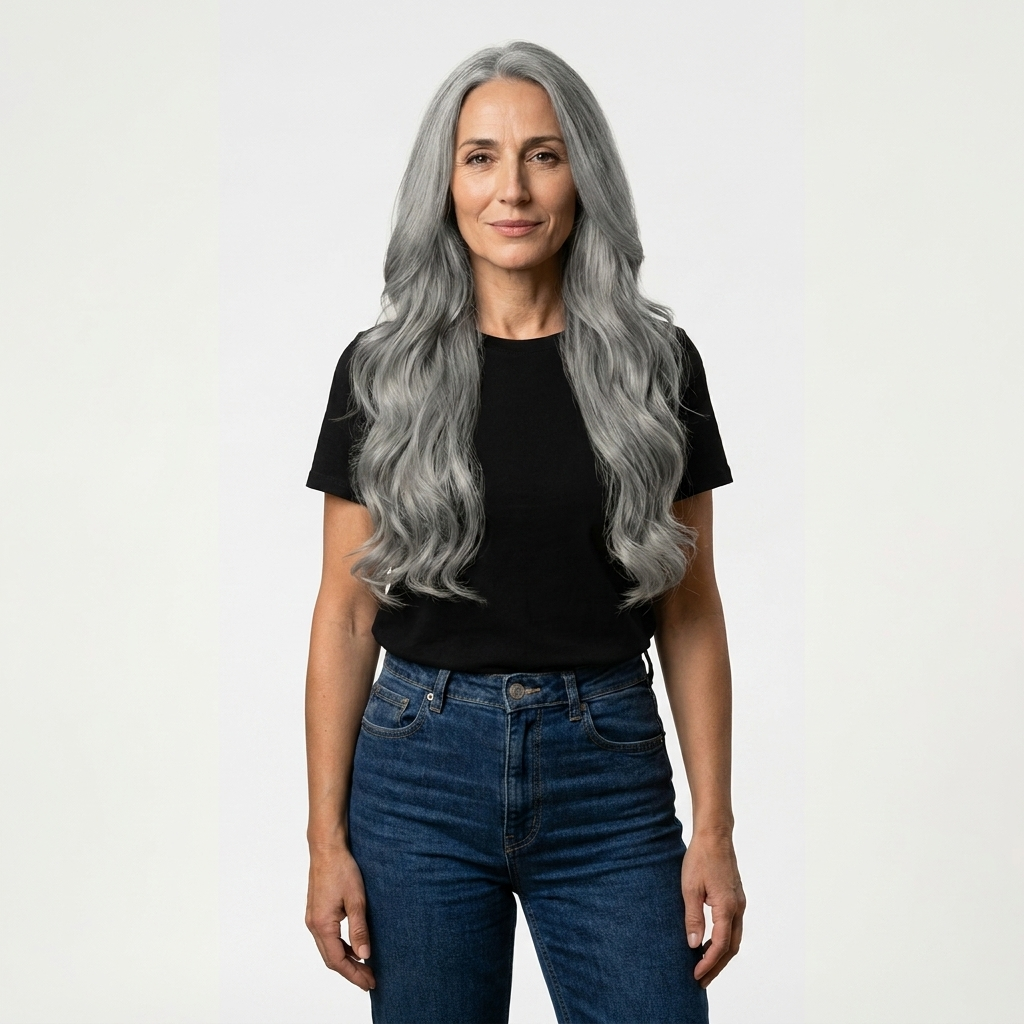Extensions per capelli ondulati a fascia Halo - Biondo Ghiaccio