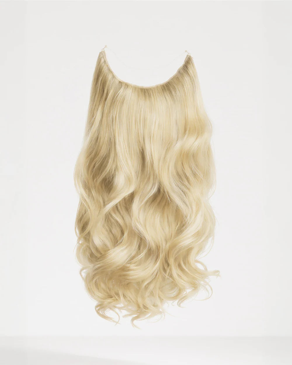 Extensions per capelli ondulati a fascia Halo - Biondo Ghiaccio