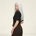 Halo Straight Hair Extensions - White