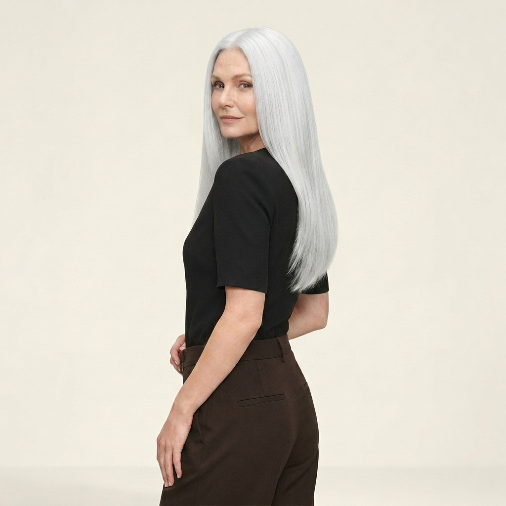 Halo Straight Hair Extensions - White