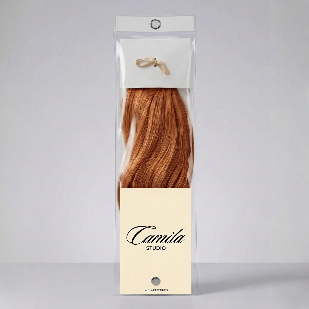 Extension per capelli Halo ondulate - Rosso castano